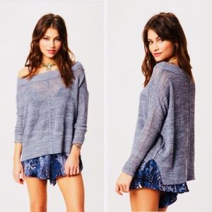 Free People Loose Knit Marled Pullover Sweater